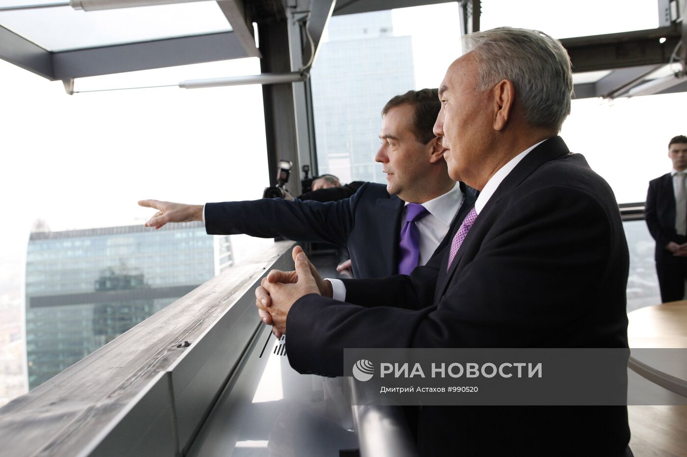 Президенты РФ, Белоруссии, Казахстана посетили башню "Федерация"