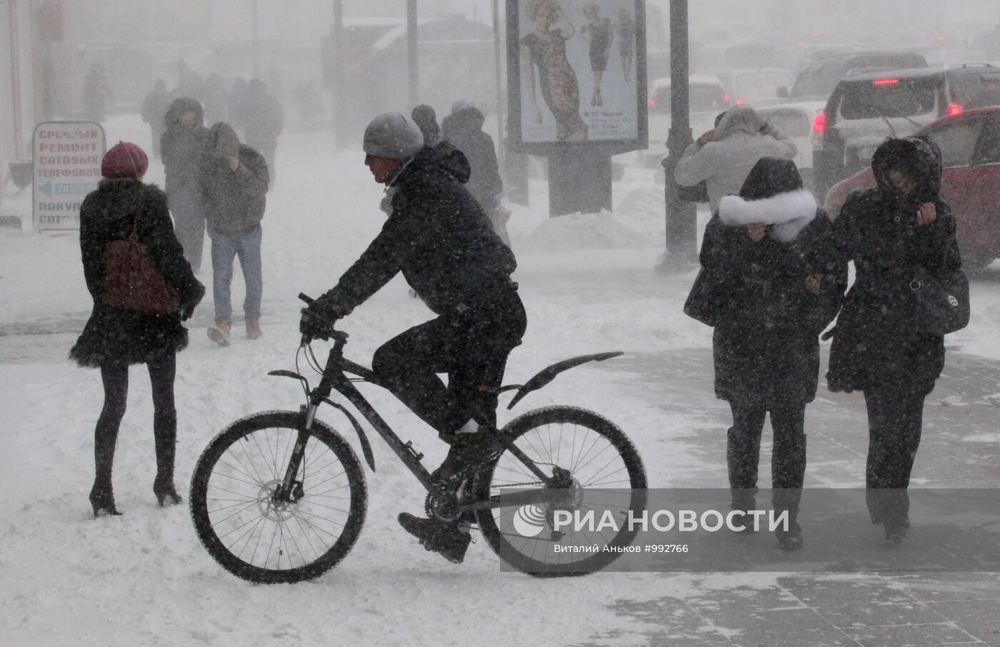 Снегопад во Владивостоке