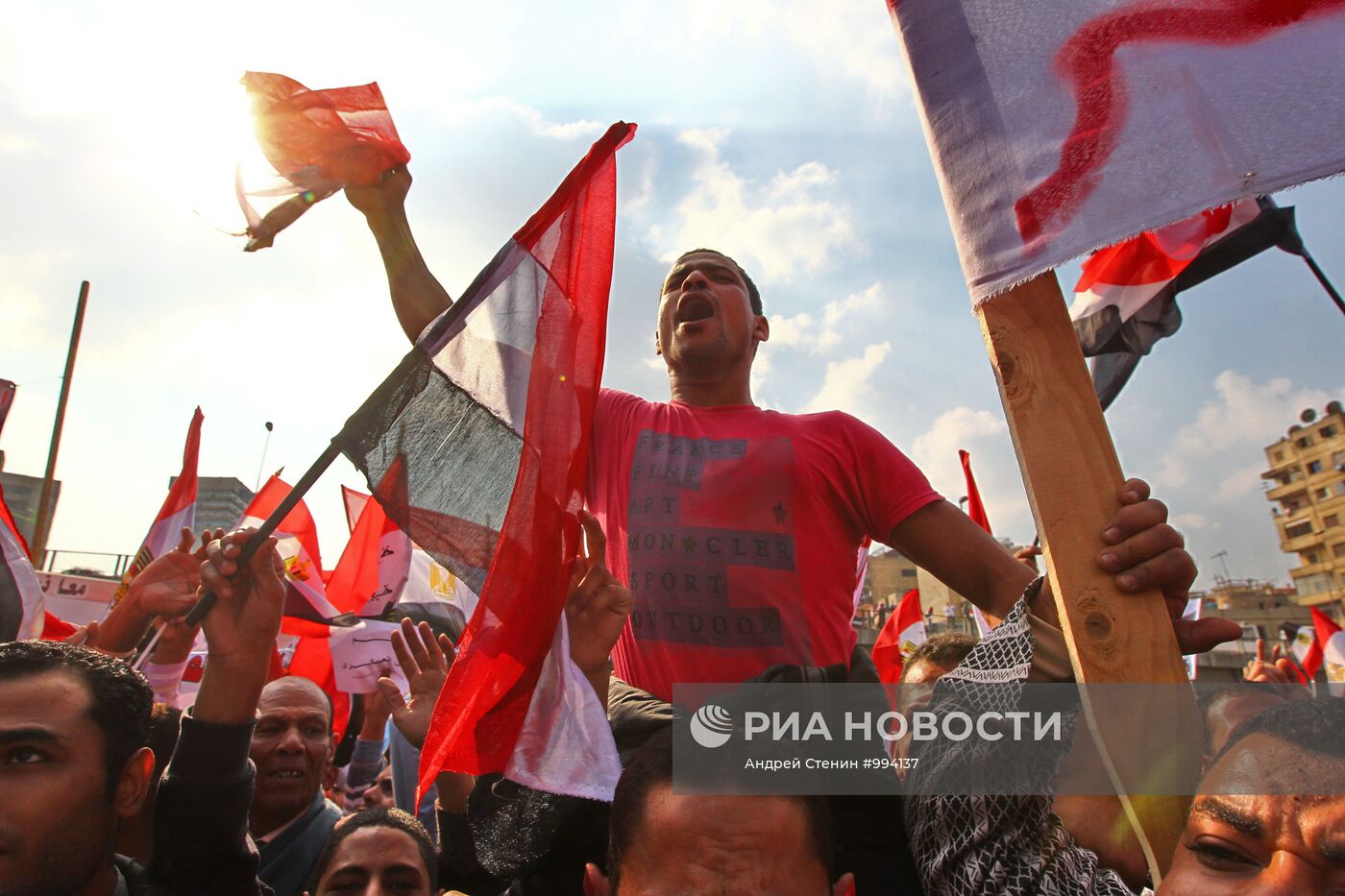 Демонстрация сторонников военного правительства Египта