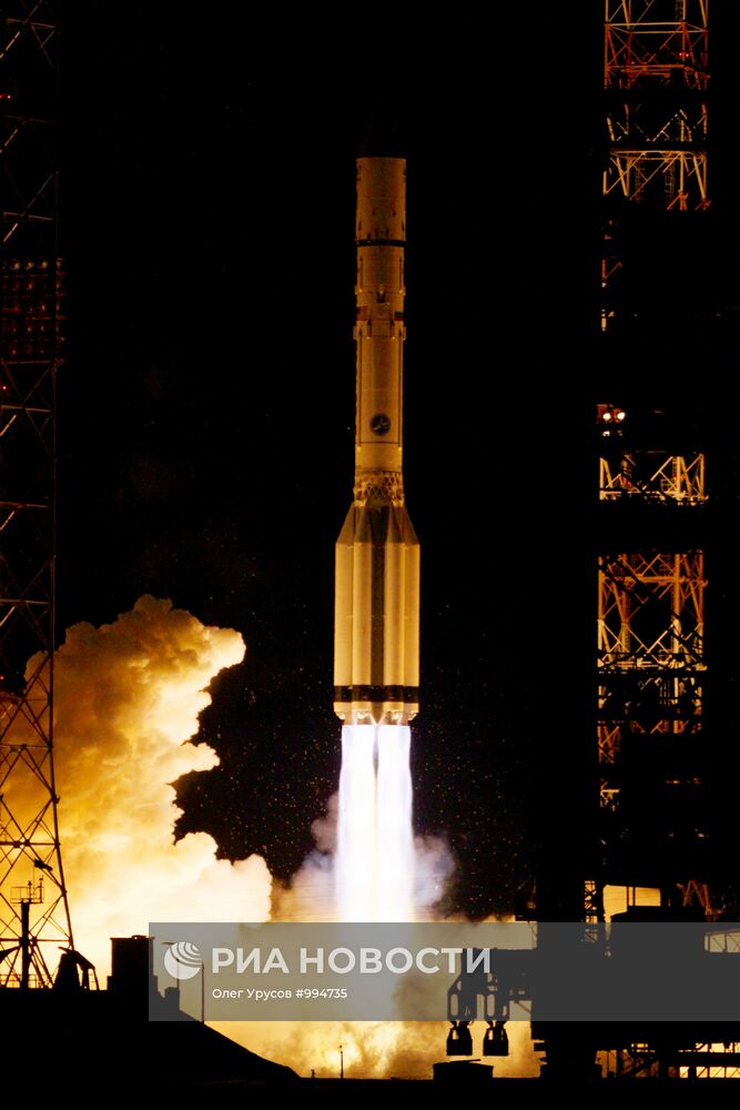 Запуск ракеты-носителя "Протон" с космическим аппаратом AsiaSat
