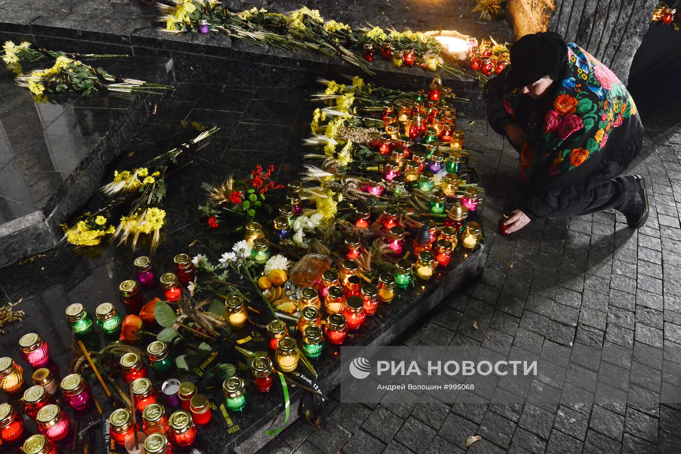 Церемония в память о жертвах Голодоморов на Украине
