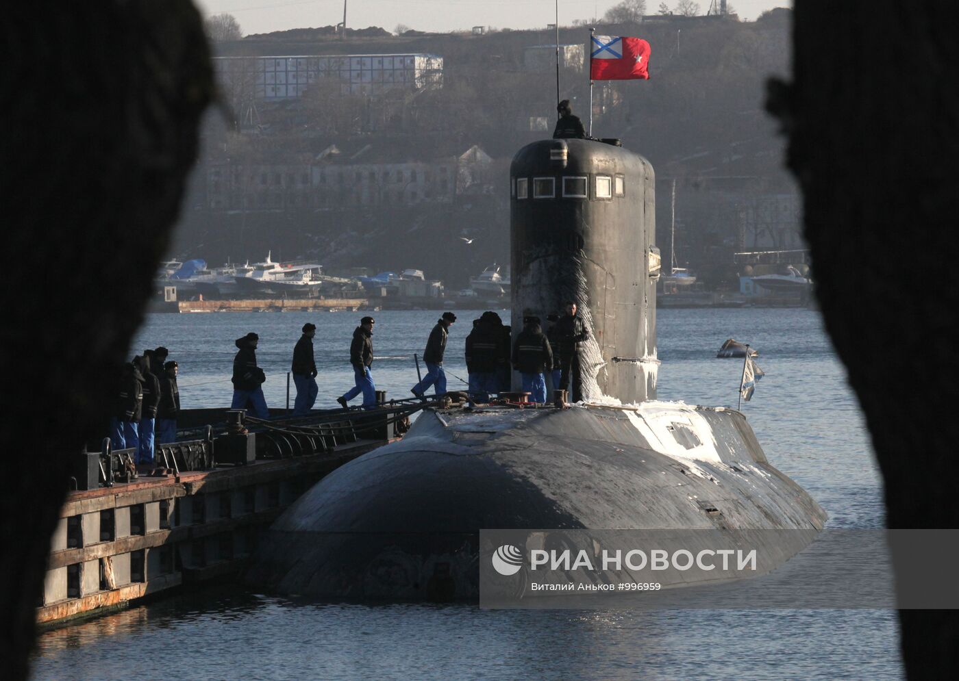 Встреча дизельной подводной лодки "Усть-Камчатск"