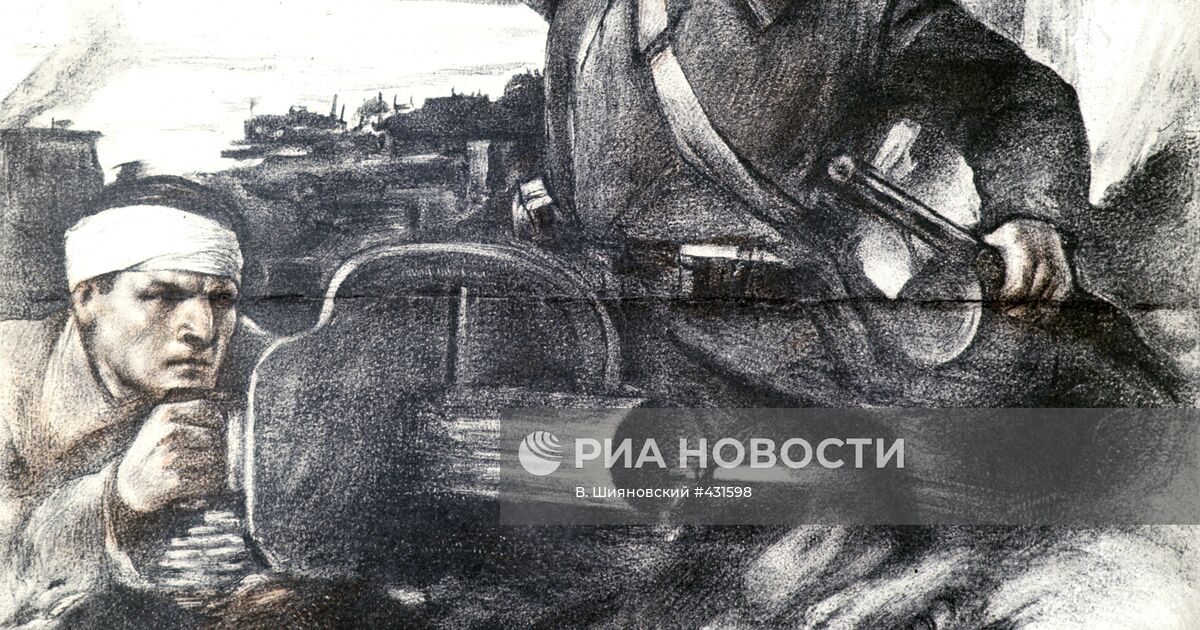 Репродукция плаката "Отстоим Волгу-матушку!" | РИА Новости Медиабанк