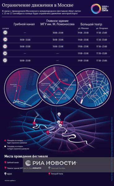 Ограничение движения в Москве
