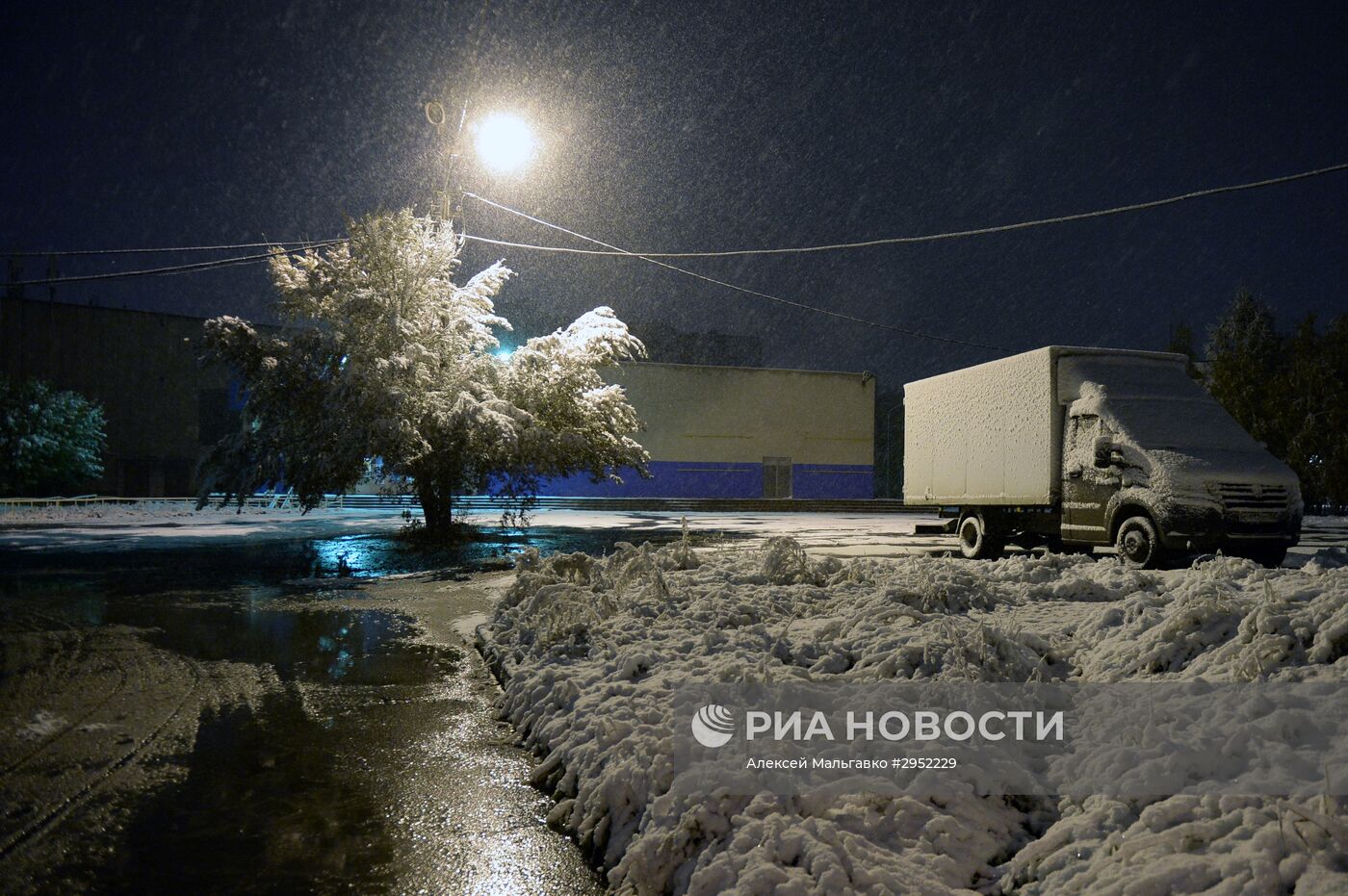 В Омске выпал первый снег