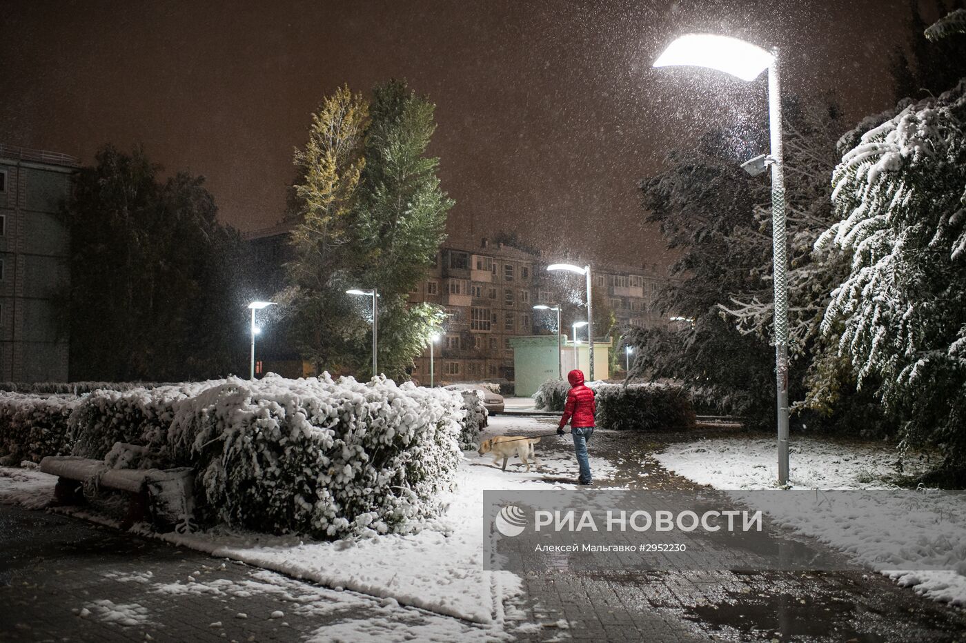 В Омске выпал первый снег