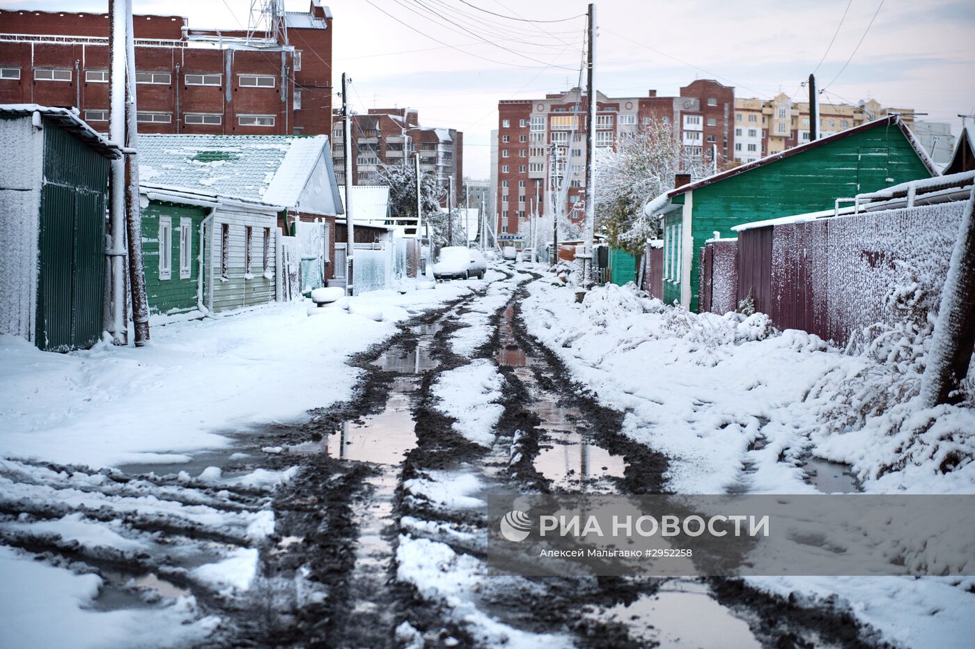 В Омске выпал первый снег