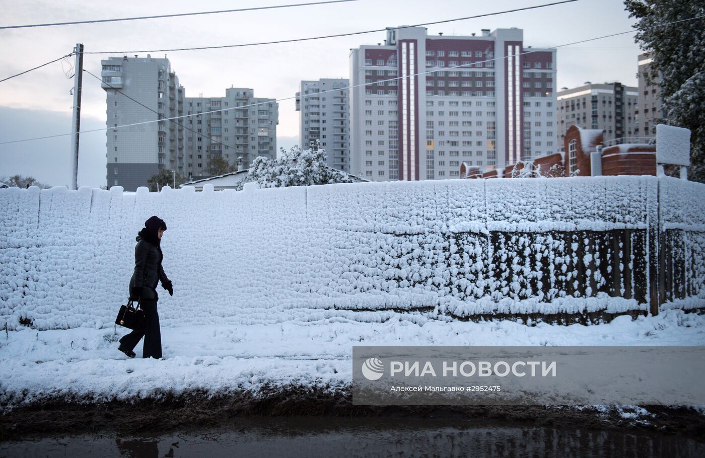 В Омске выпал первый снег