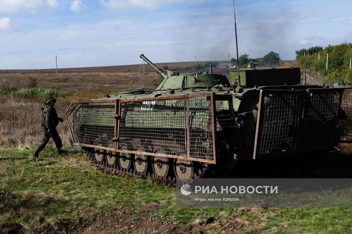 Разведение сил в районе села Петровское в Донецкой области