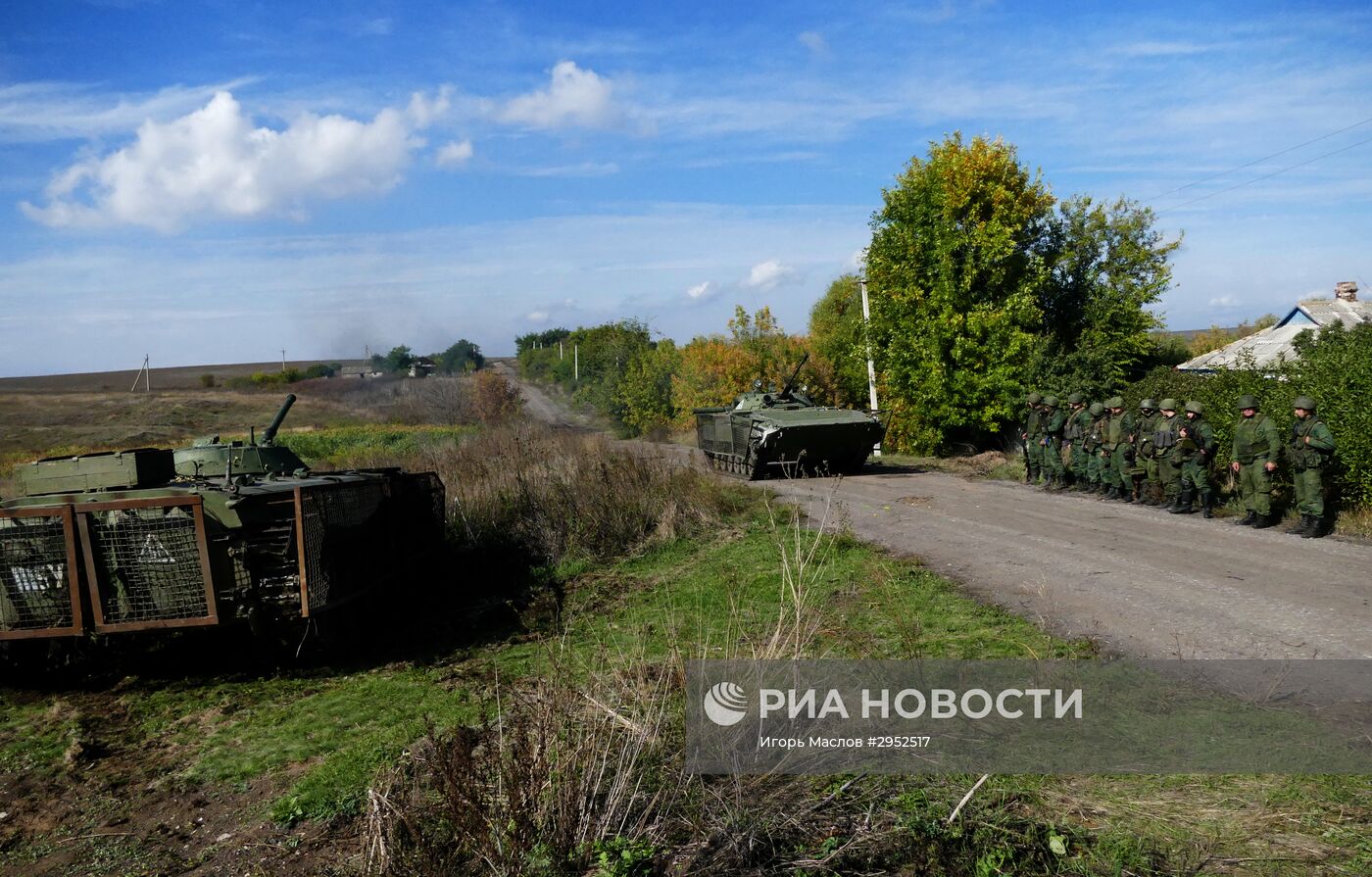 Разведение сил в районе села Петровское в Донецкой области