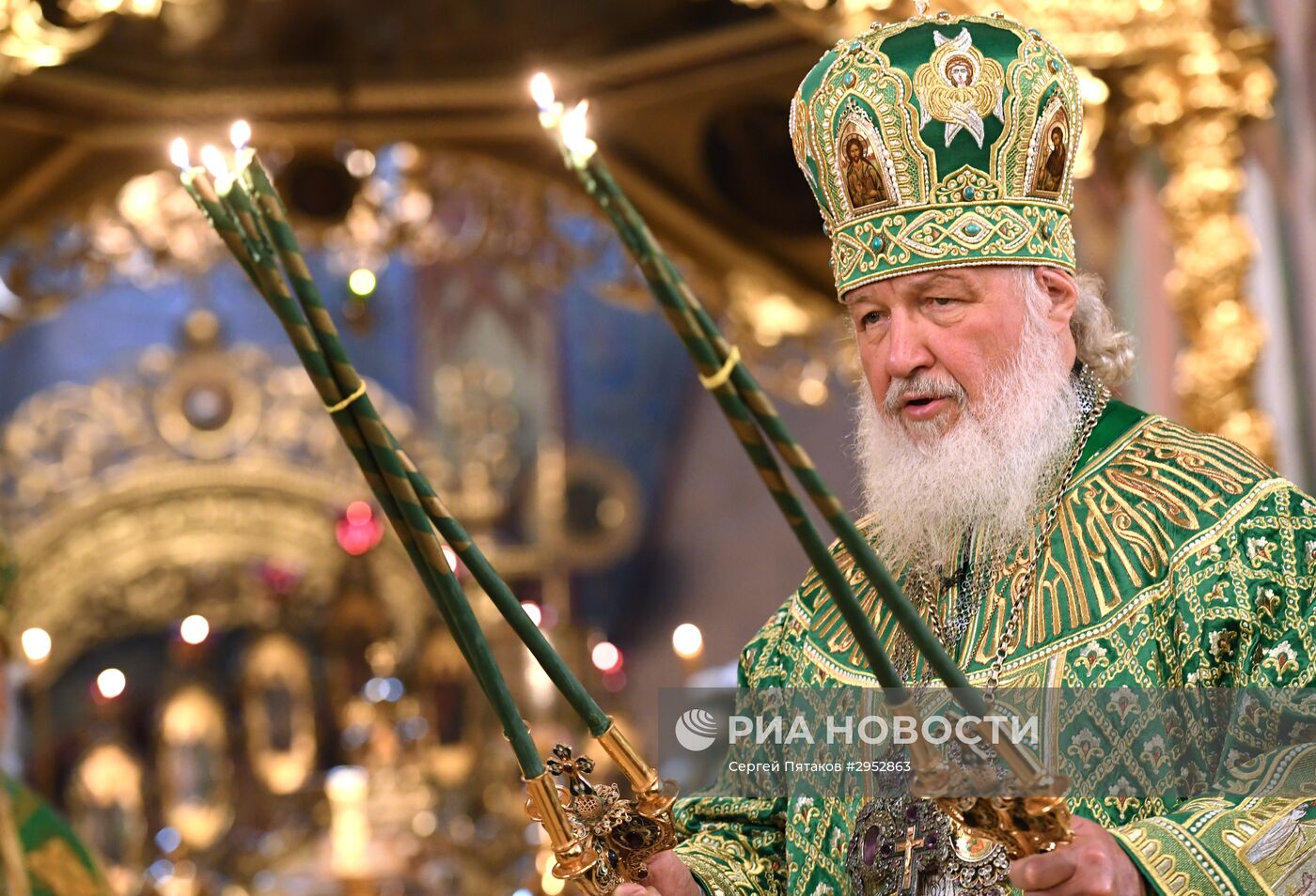 Патриаршее служение в день памяти преподобного Сергия Радонежского в Троице-Сергиевой лавре