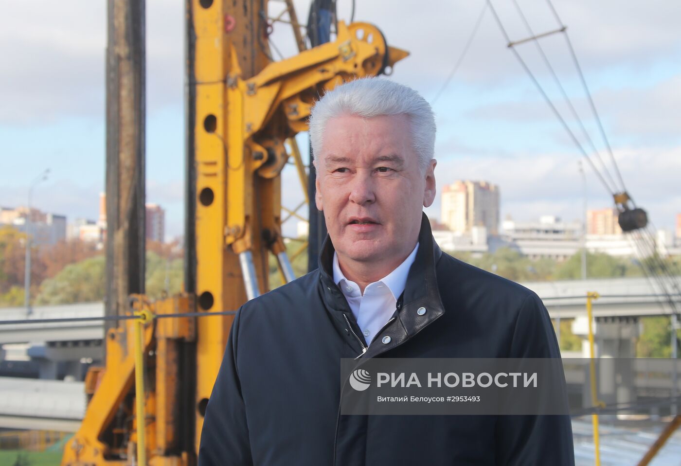 Мэр Москвы С. Собянин осмотрел строительство Северо-Восточной хорды