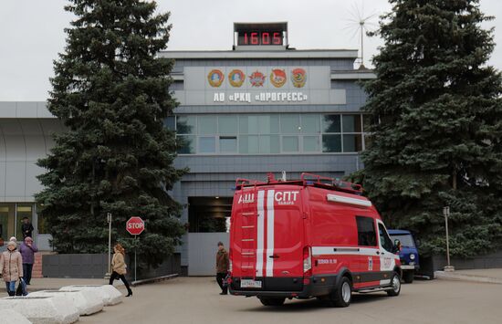 Пожар на складе РКЦ "Прогресс" в Самаре