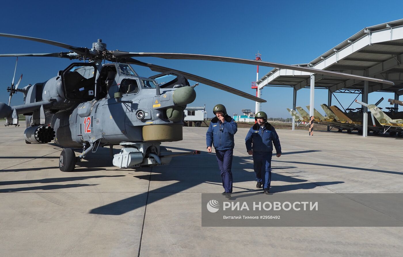 Учения вертолетного полка в Краснодарском крае