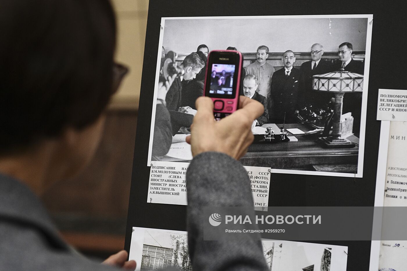 Открытие выставки по случаю 60-летия установления дипотношений между Россией (СССР) и Японией