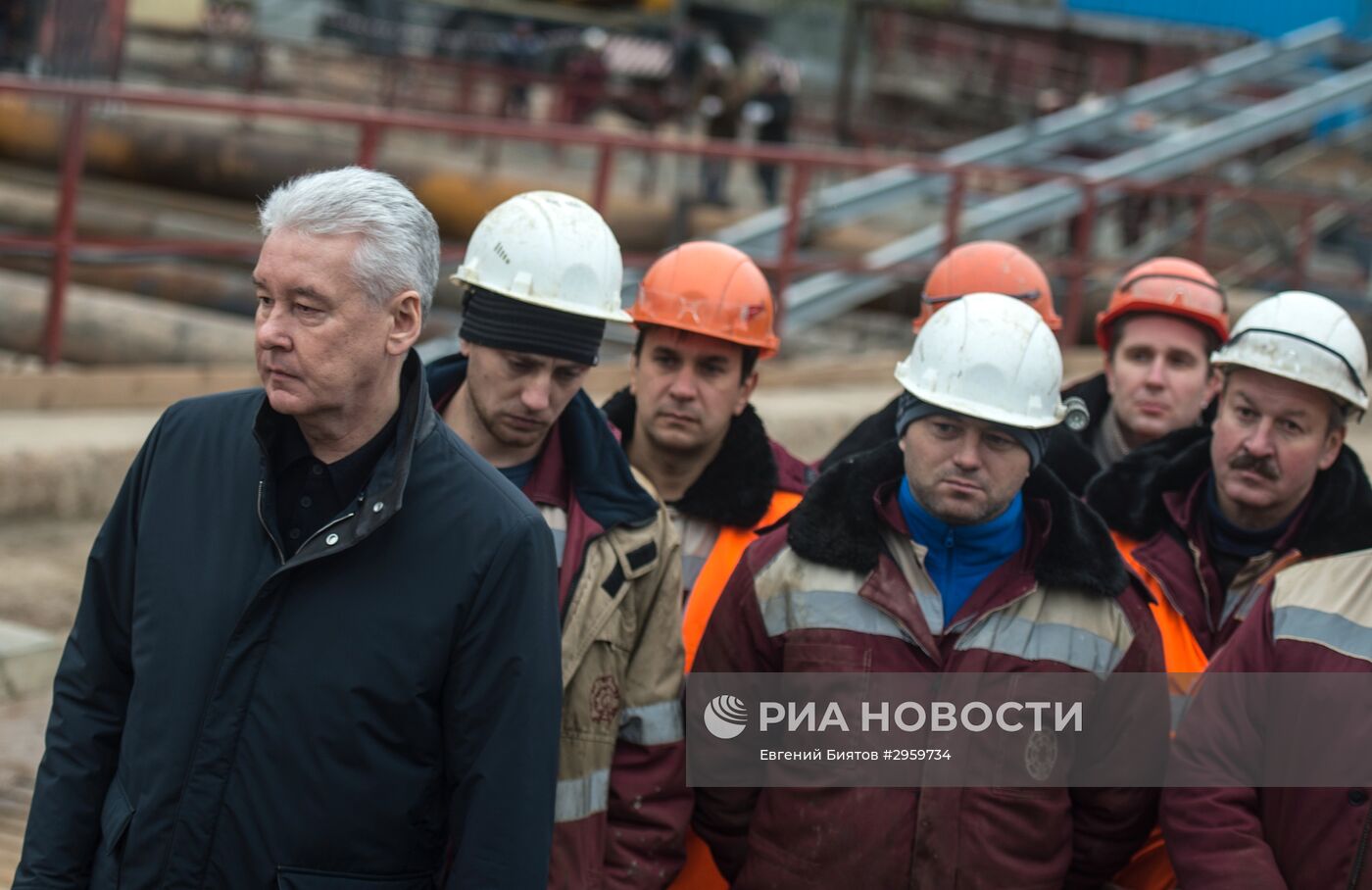 Мэр Москвы С. Собянин осмотрел строительство нового участка третьего пересадочного контура метро