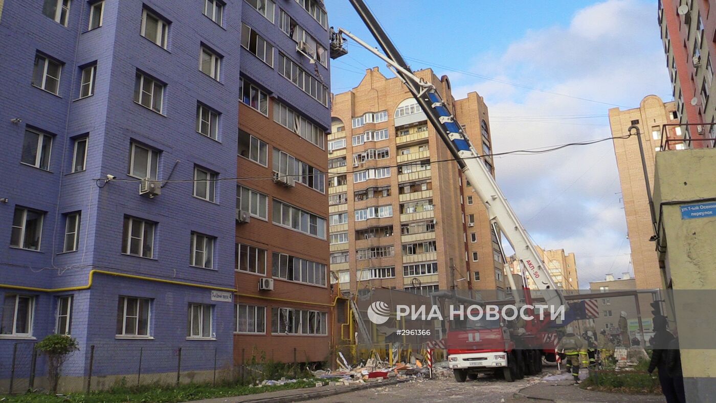 Взрыв газа в жилом доме в Рязани