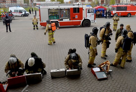 Учения по ликвидации последствий пожаров в Казани