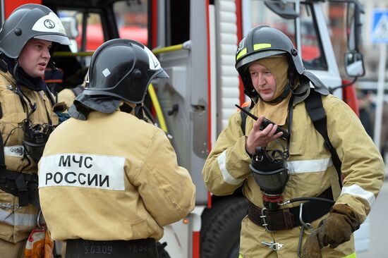 Учения по ликвидации последствий пожаров в Казани