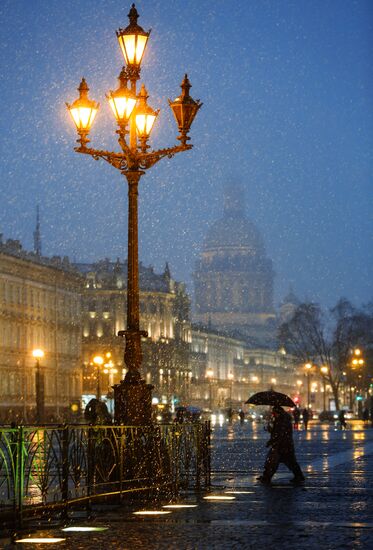 Снег в Санкт-Петербурге