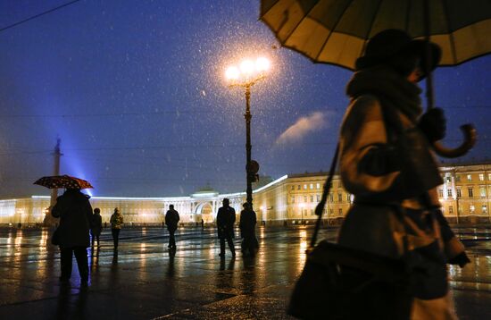 Снег в Санкт-Петербурге