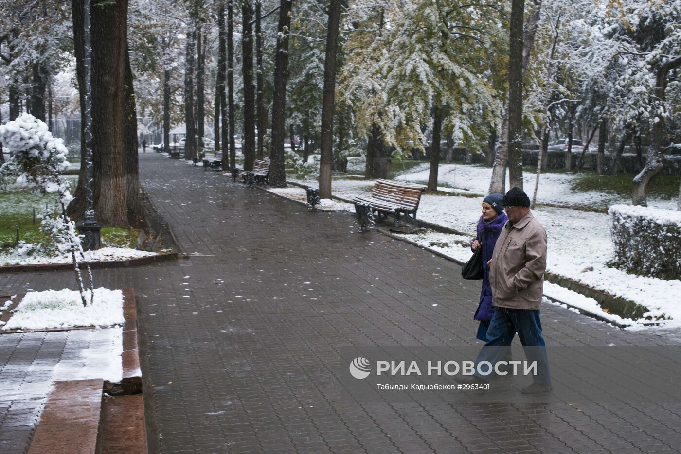 Снег в Бишкеке