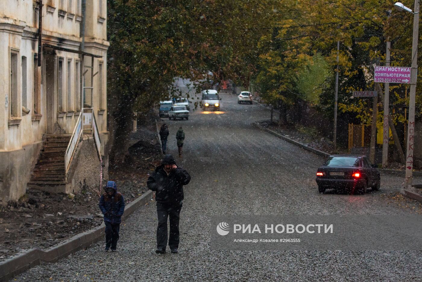 Первый снег в Цхинвале