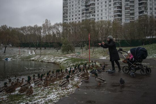 Снег в Москве