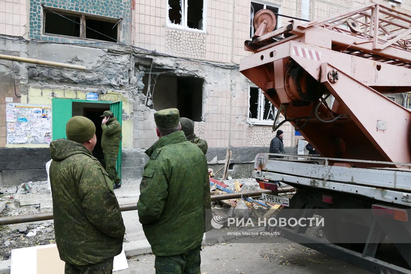 Последствия обстрела Макеевки