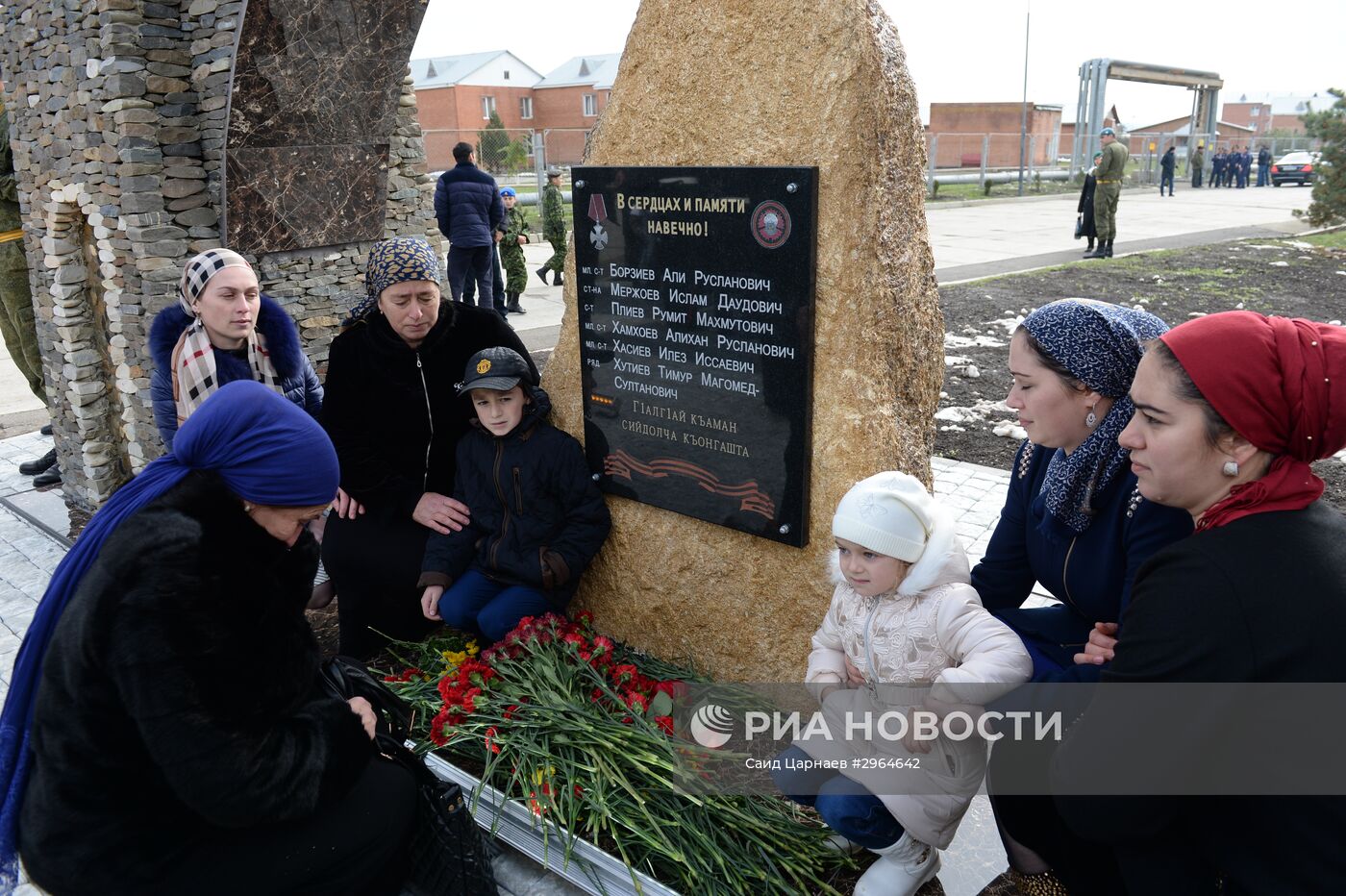 Открытие памятника бойцам спецназа ЮВО в Ингушетии