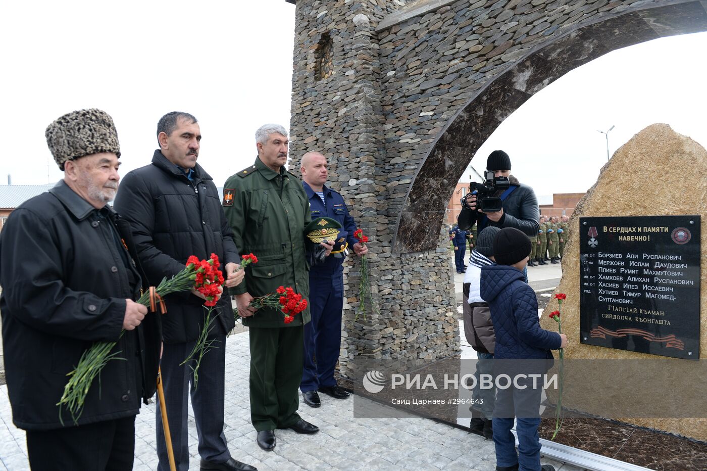 Открытие памятника бойцам спецназа ЮВО в Ингушетии