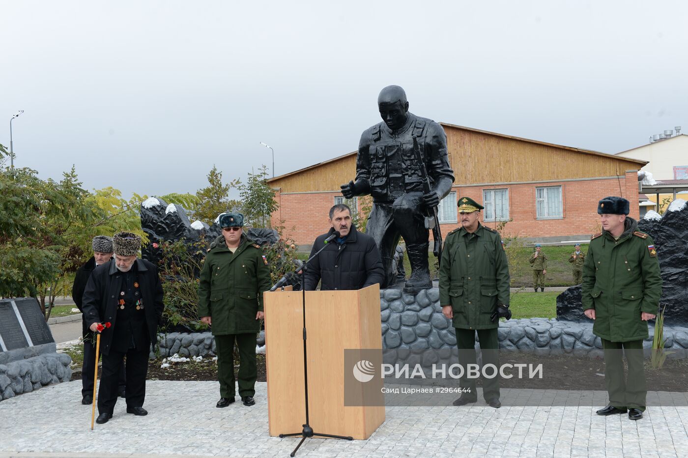 Открытие памятника бойцам спецназа ЮВО в Ингушетии