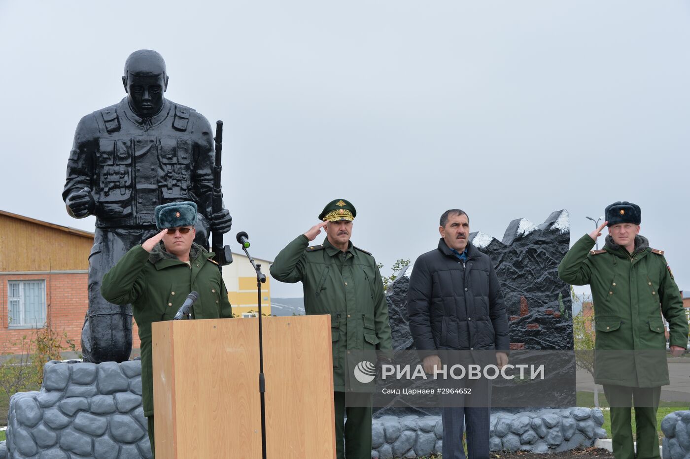 Открытие памятника бойцам спецназа ЮВО в Ингушетии