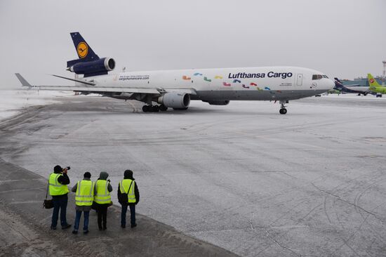 Начало обслуживания авиакомпании Lufthansa Cargo в аэропорту Новосибирска