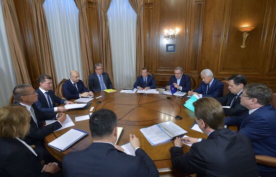 Премьер-министр РФ Д.Медведев встретился с руководством партии "Единая Россия"