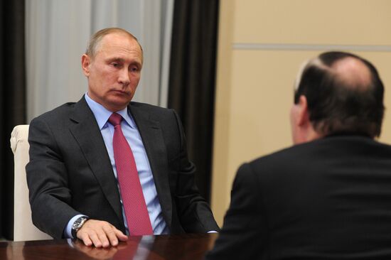 Рабочая встреча президента РФ В. Путина с главой Дагестана Р. Абдулатиповым