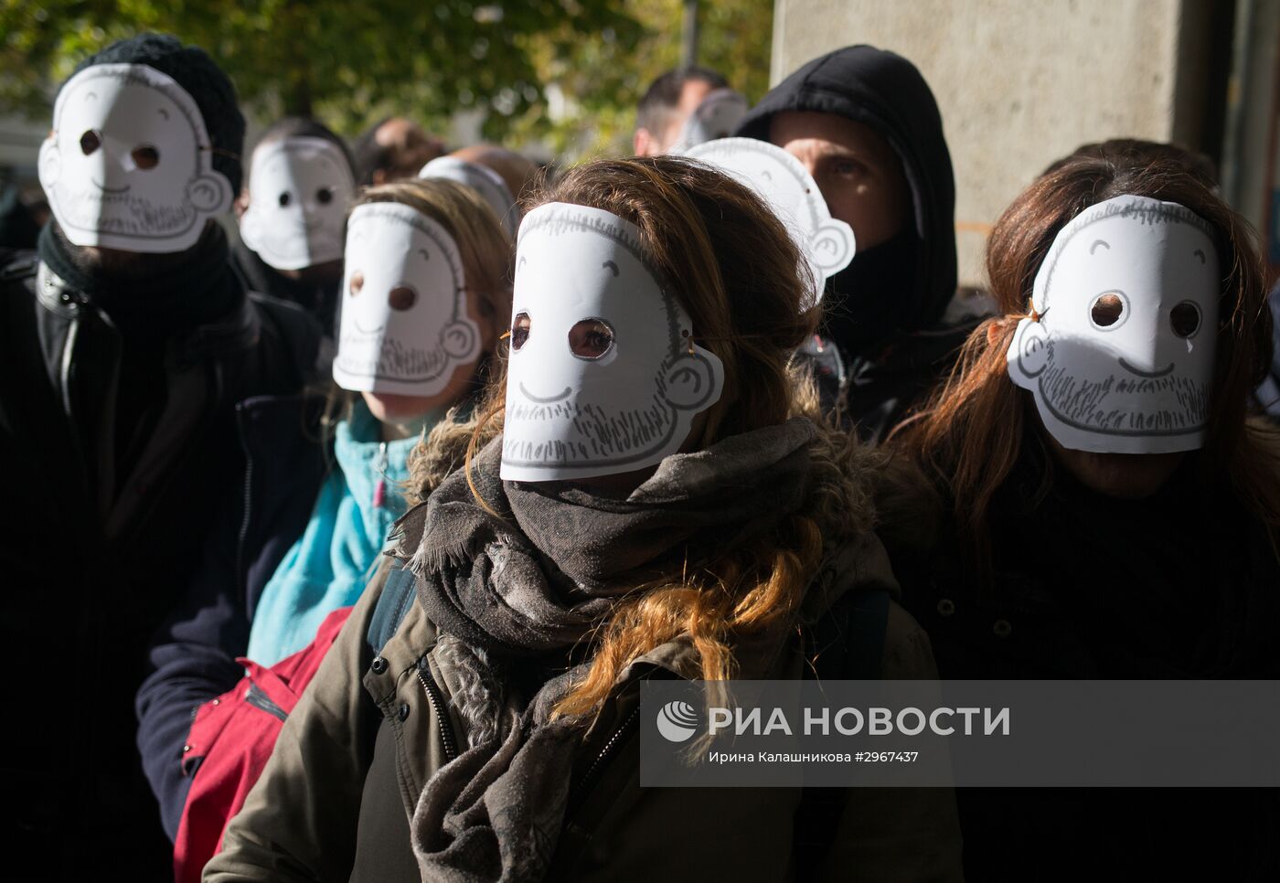 Французские полицейские провели акцию протеста в Париже