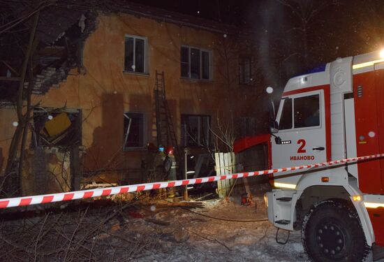 Последствия взрыва газа в жилом доме в Иваново