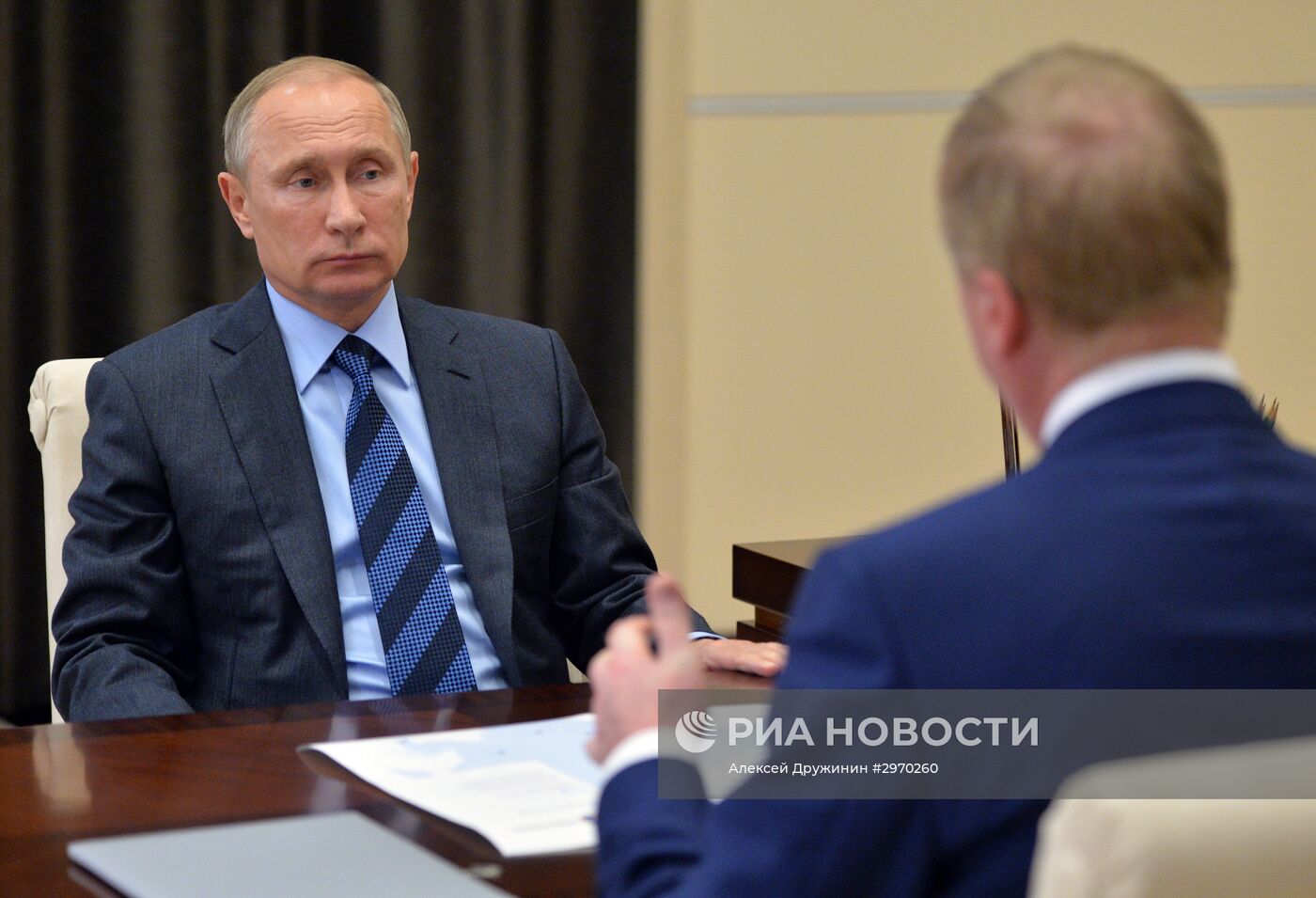 Президент РФ В. Путин встретился с председателем правления "РОСНАНО" А.Чубайсом