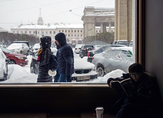 Снегопад в Санкт-Петербурге