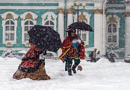 Снегопад в Санкт-Петербурге