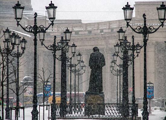 Снегопад в Санкт-Петербурге