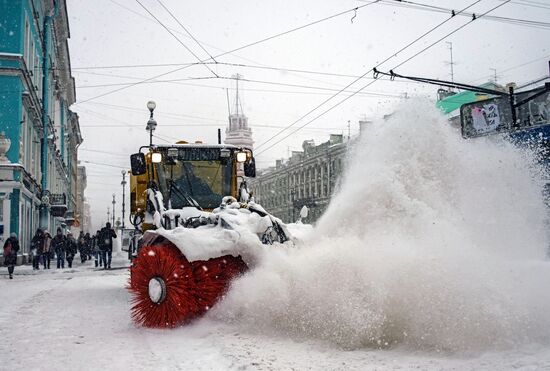 Снегопад в Санкт-Петербурге