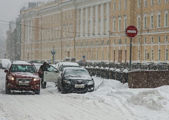 Снегопад в Санкт-Петербурге