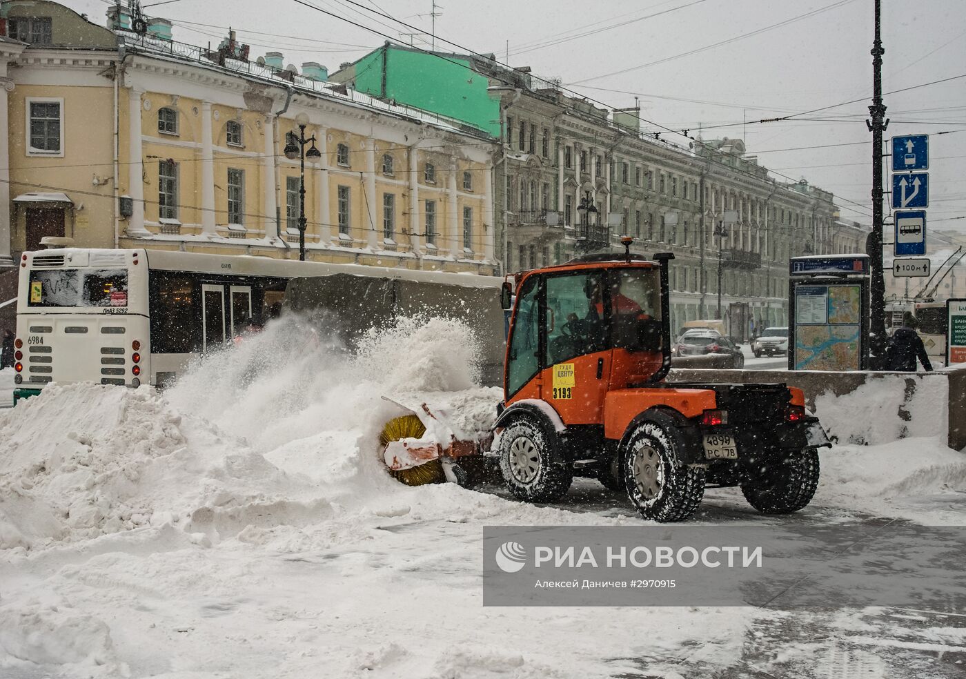 Снегопад в Санкт-Петербурге