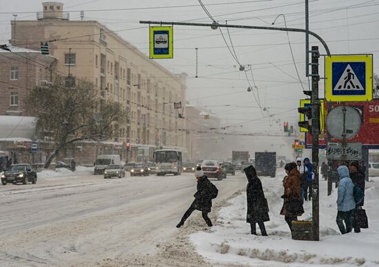 Снегопад в Санкт-Петербурге