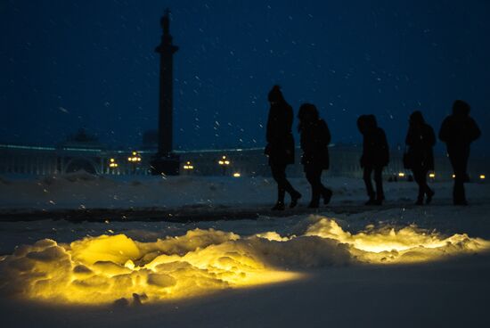 Снегопад в Санкт-Петербурге