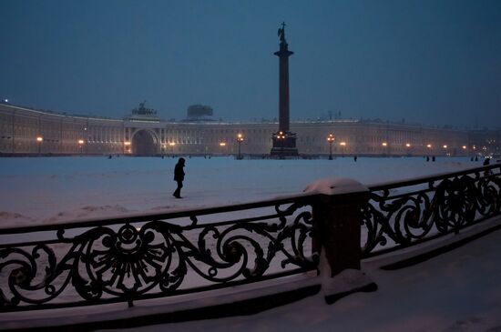 Снегопад в Санкт-Петербурге