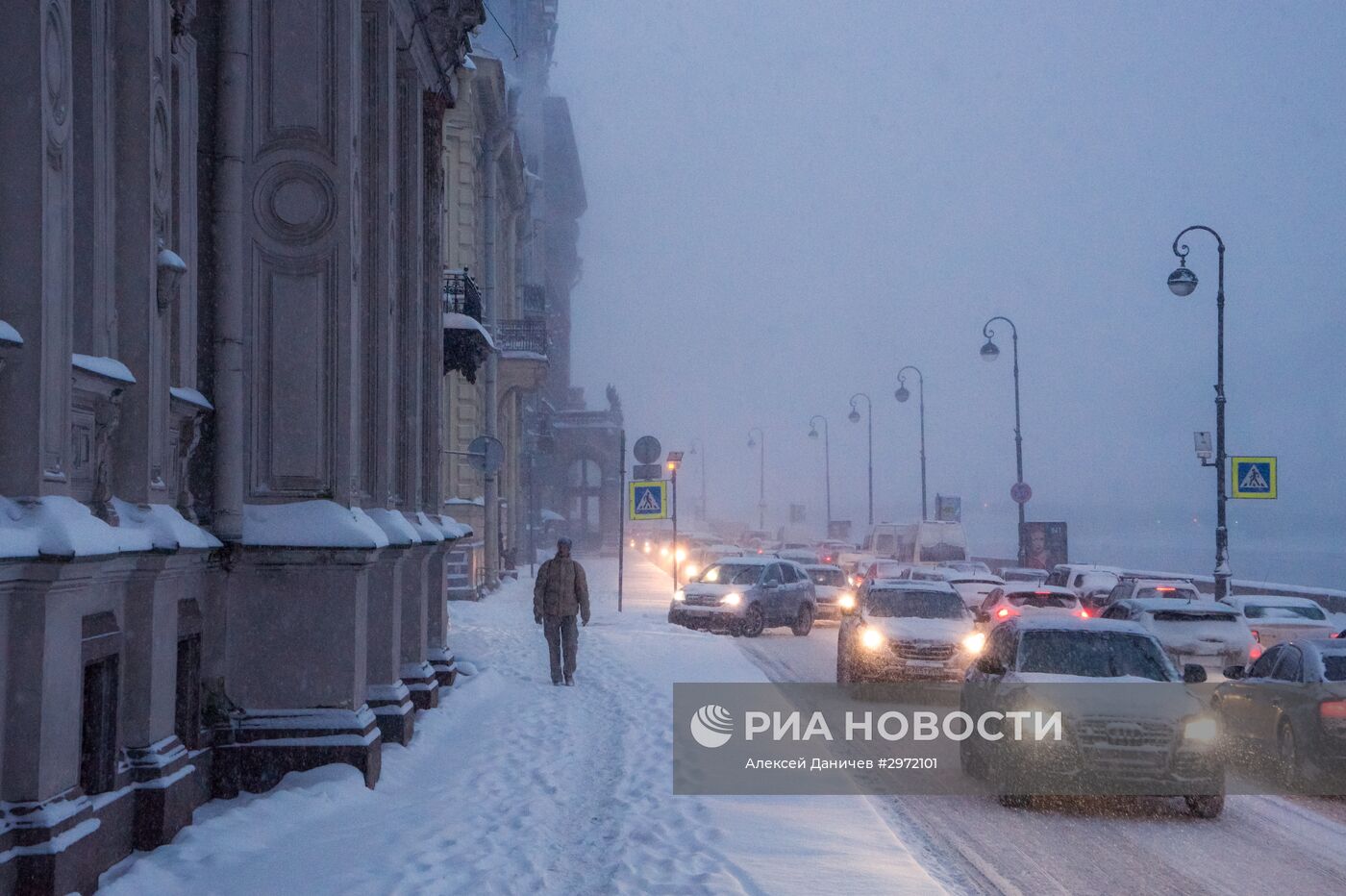 Снегопад в Санкт-Петербурге