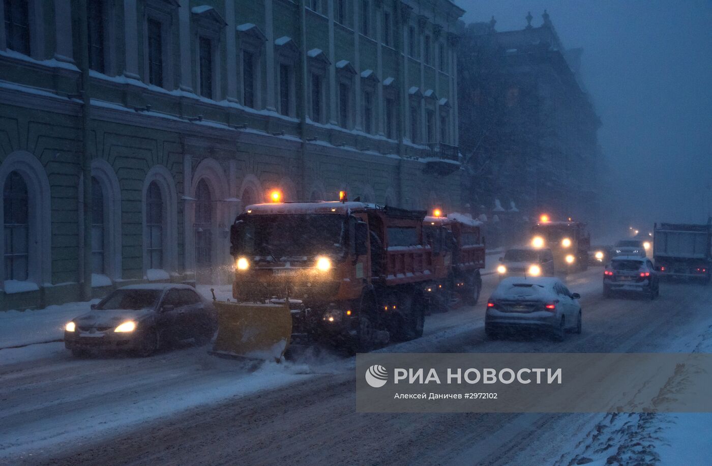 Снегопад в Санкт-Петербурге